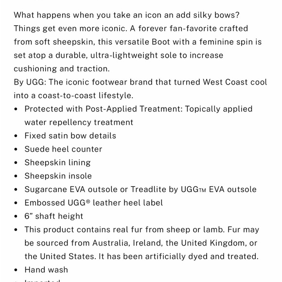 UGG Women’s Pink Mini Bailey Bow II Boots - SIZE 9 - BRAND NEW IN BOX - Picture 5 of 6